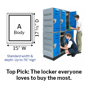 Four Tier Plastic Lockers | Cool Lockers® California